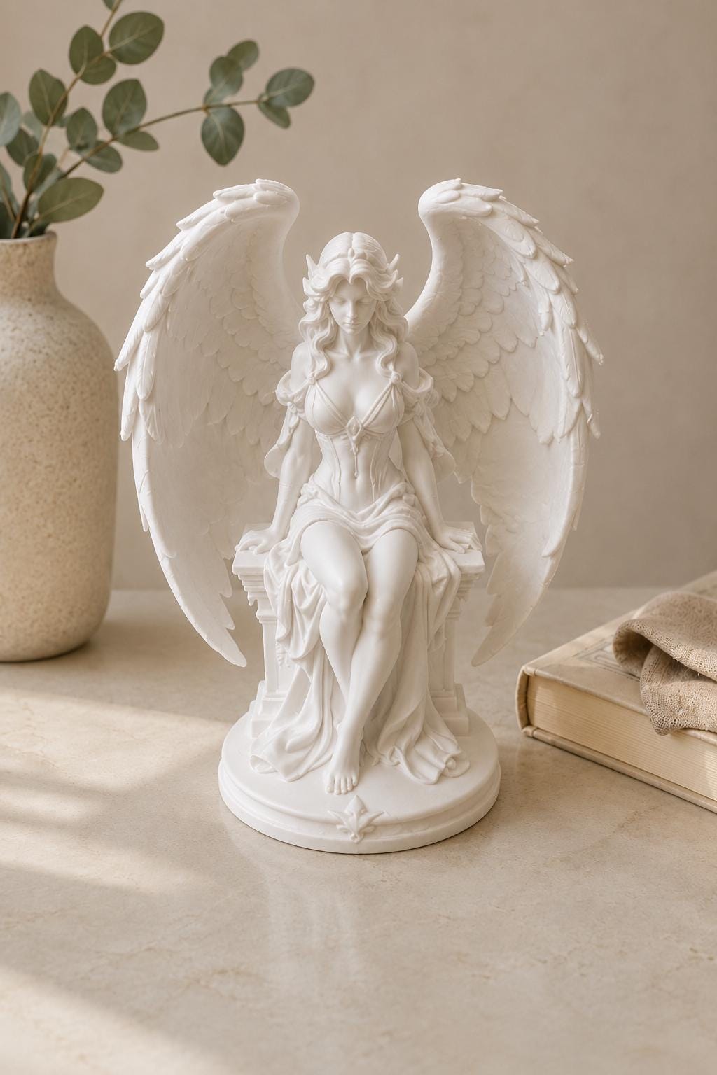 Greek Angel Statue | Winged Mythology Sculpture | Classical Home Decor | Guardian Angel Figurine | Divine Feminine