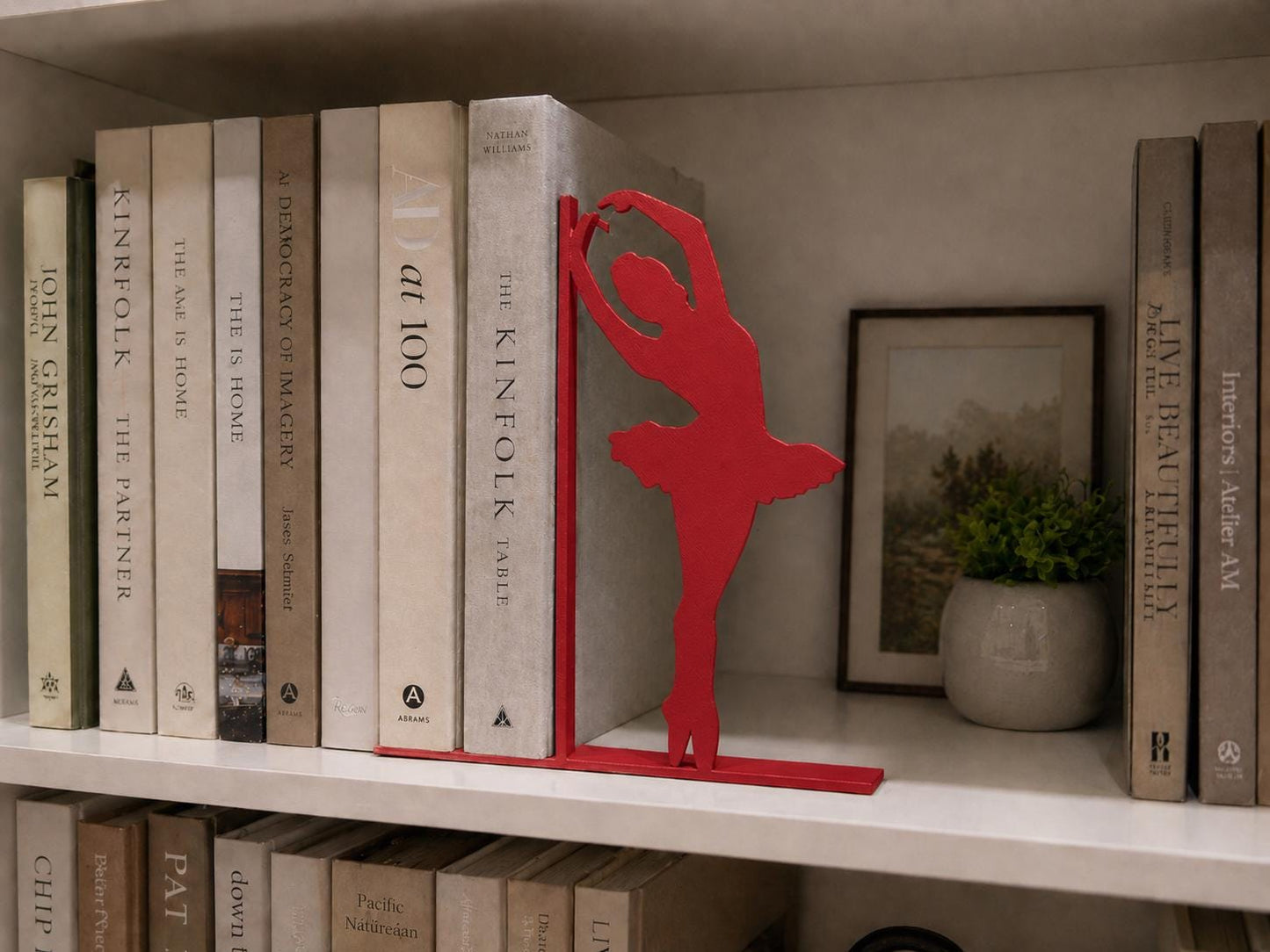 Ballerina Bookend | Elegant Ballet Dancer Shelf Decor | Book Lover Gift | Ballet Room Bookshelf Decor