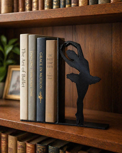 Ballerina Bookend | Elegant Ballet Dancer Shelf Decor | Book Lover Gift | Ballet Room Bookshelf Decor