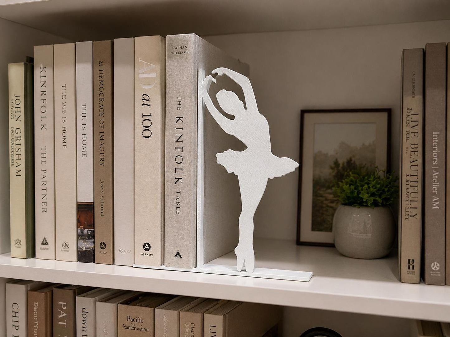 Ballerina Bookend | Elegant Ballet Dancer Shelf Decor | Book Lover Gift | Ballet Room Bookshelf Decor