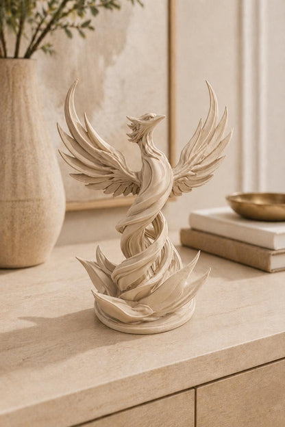 Phoenix Statue | Mythical Bird Figurine | Fantasy Home Decor | Statement Shelf Decor | Housewarming Gift