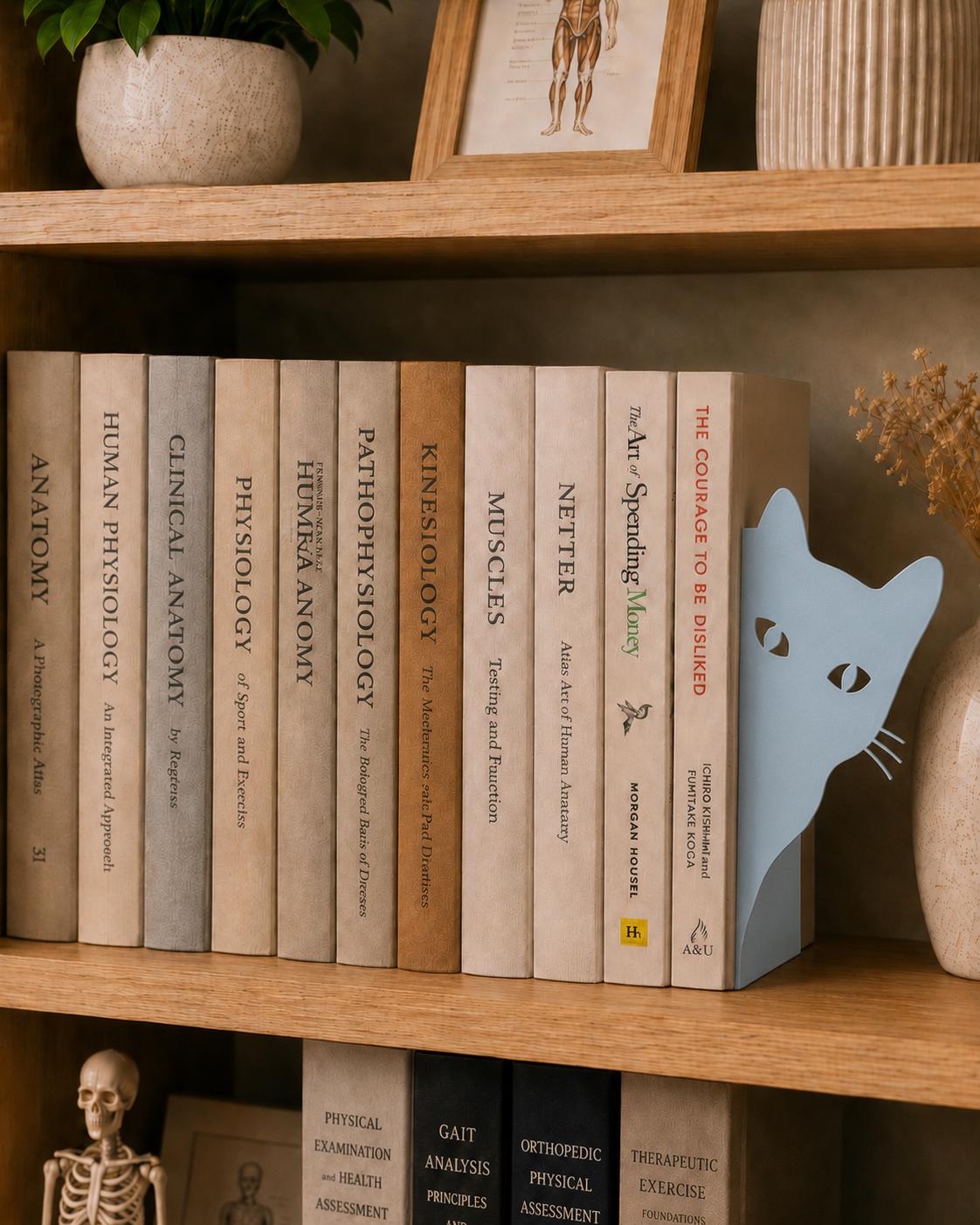 Bookend | Cat Bookshelf Decor | Pet Lover and Book Lover Gift | Shelf Decor