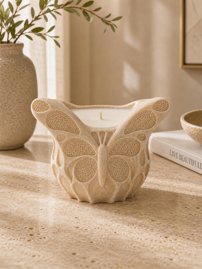 Butterfly Candle Holder | Unique Decorative Candle Bowl | Handmade Home Decor | Housewarming Gift