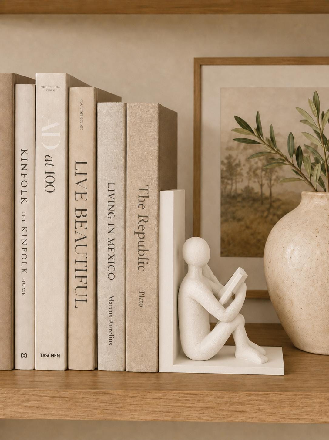 Bookend | Minimalist Bookshelf Decor | Modern Book Lover Gift | Sculptural Book Holder | Home Library Accent