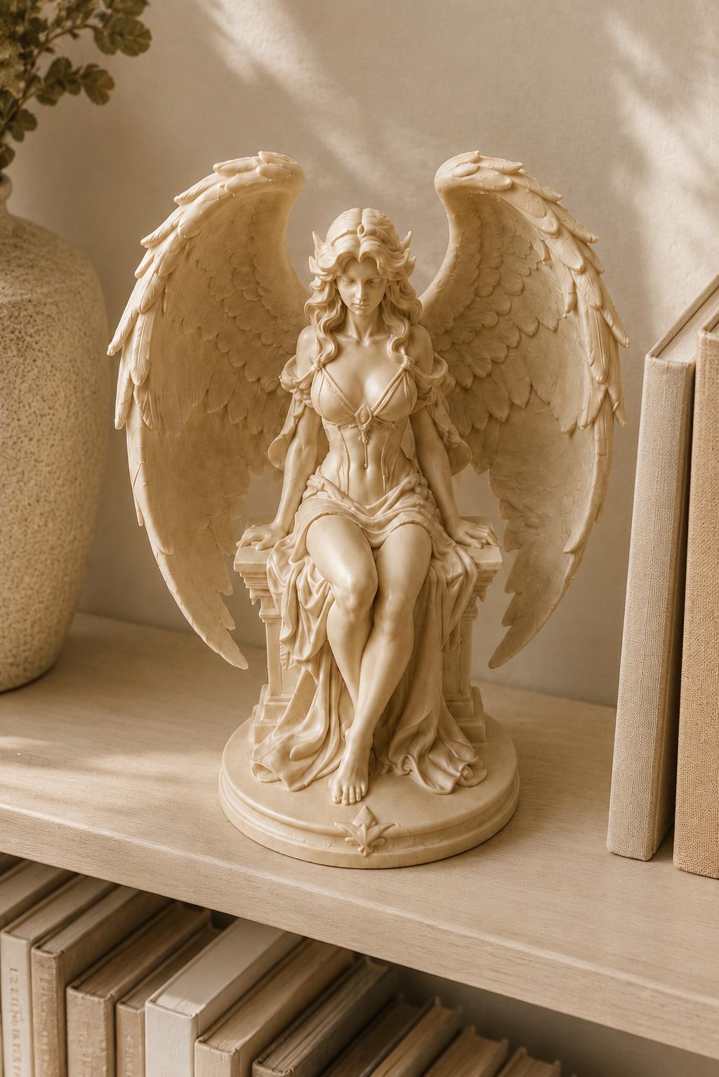 Greek Angel Statue | Winged Mythology Sculpture | Classical Home Decor | Guardian Angel Figurine | Divine Feminine