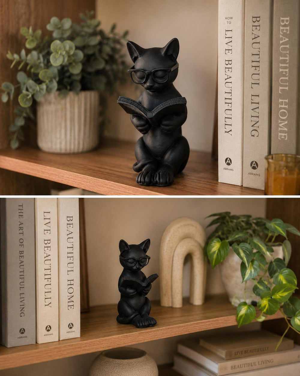 Book Lover Gift - Library Decor | Cat Lover Home Decor