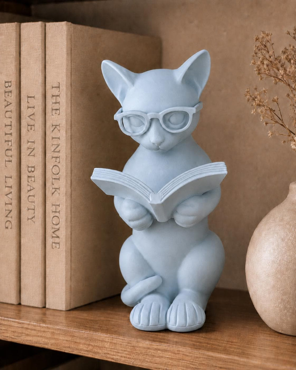 Book Lover Gift - Library Decor | Cat Lover Home Decor