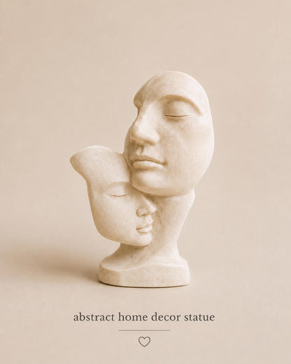 Beige Marble Jesmonite Set | Tray, Reed Diffuser, Candle & Abstract Statue | Minimalist Home Decor | Handmade