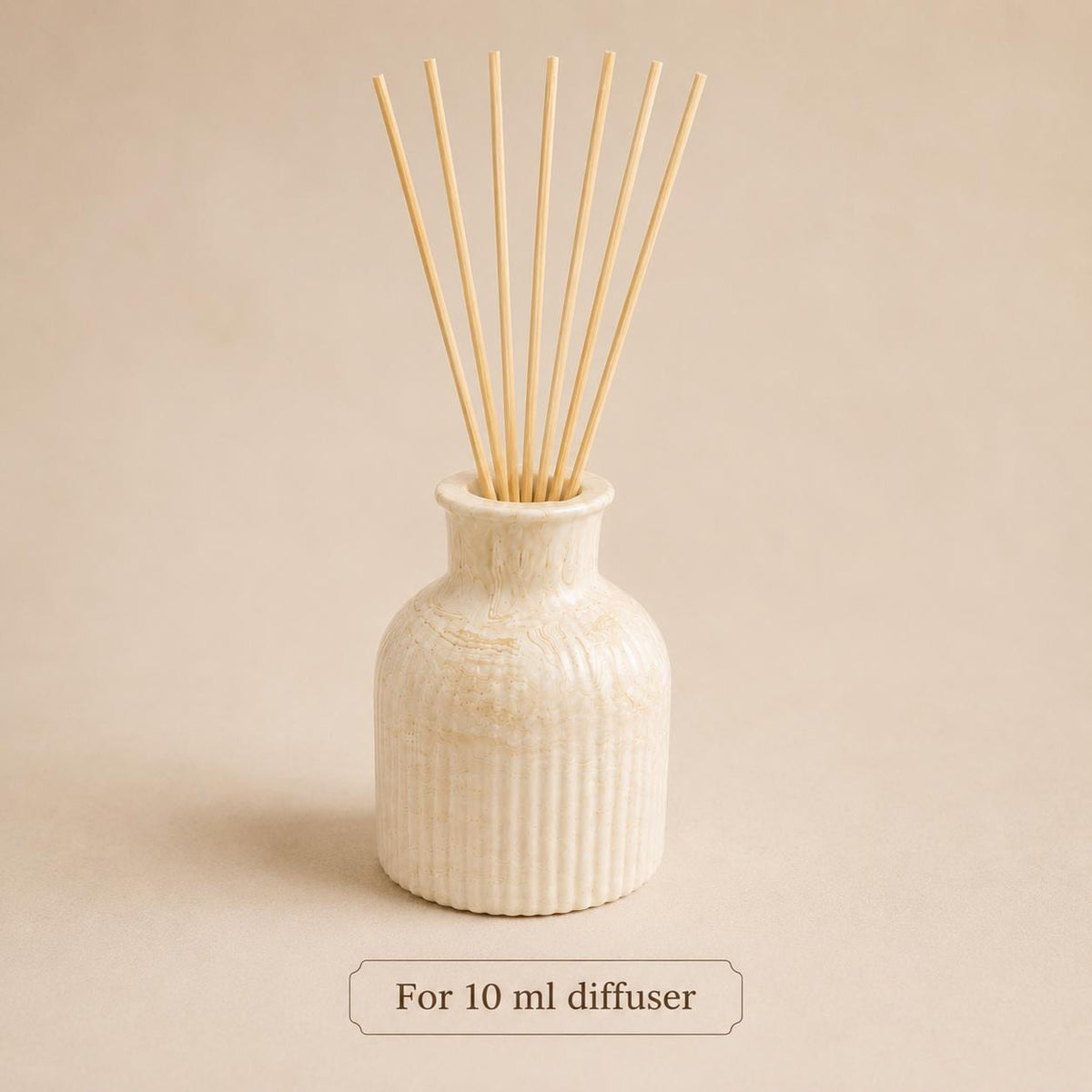Beige Marble Jesmonite Set | Tray, Reed Diffuser, Candle & Abstract Statue | Minimalist Home Decor | Handmade