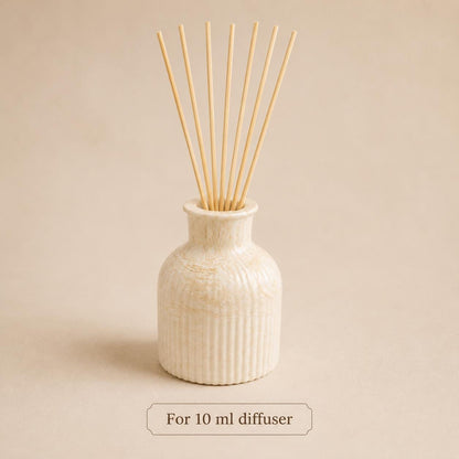 Beige Marble Jesmonite Set | Tray, Reed Diffuser, Candle & Abstract Statue | Minimalist Home Decor | Handmade