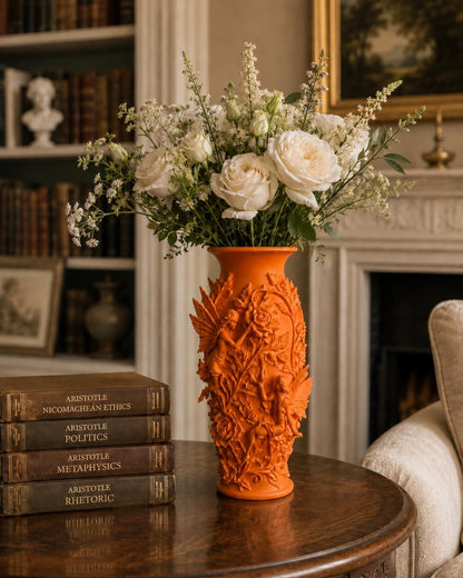 Angel Flower Vase | Neutral Summer Flower Arrangement | Roman Inspired | Romantic Home Decor Gift