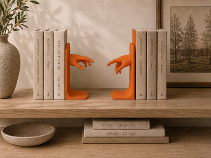 Bookends | Classical Hands Statue Decor | Minimalistic Book Holder | Art Lover Home Decor Gift