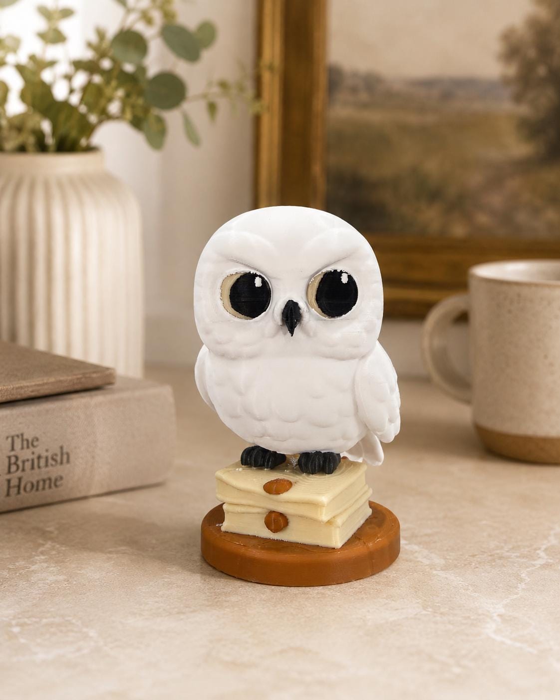 Owl on Books Statue | Book Lover Shelf Decor | Library Gift for Book Lovers