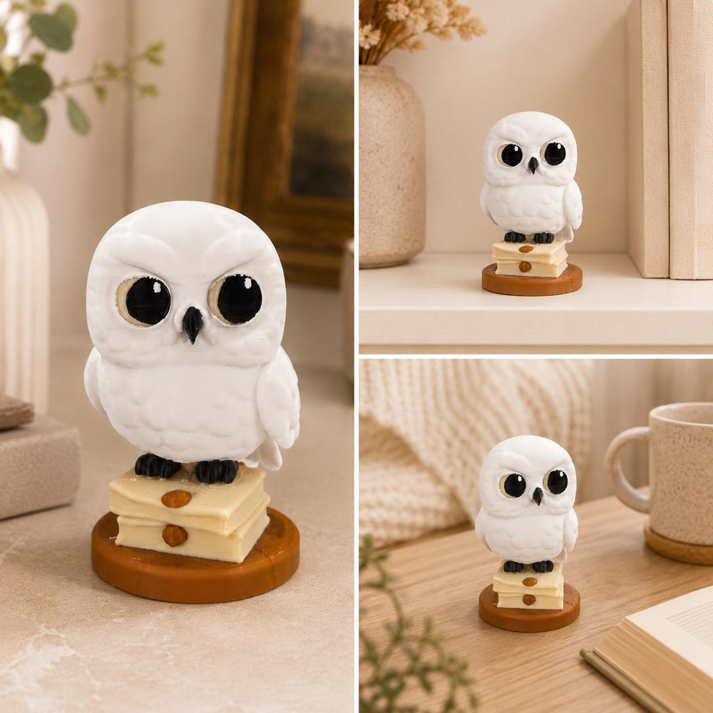 Owl on Books Statue | Book Lover Shelf Decor | Library Gift for Book Lovers