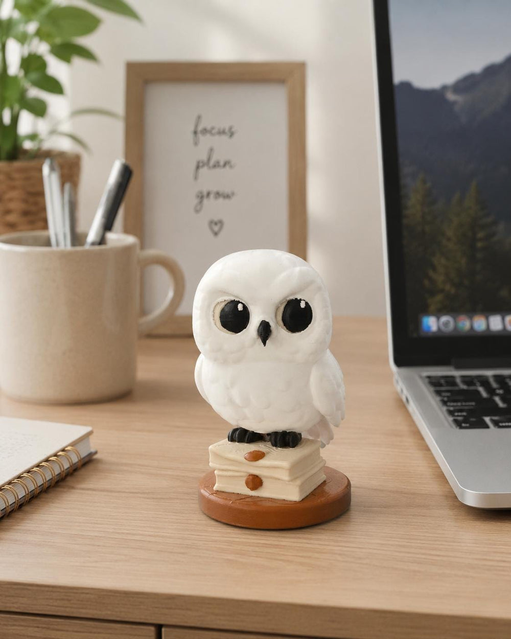 Owl on Books Statue | Book Lover Shelf Decor | Library Gift for Book Lovers