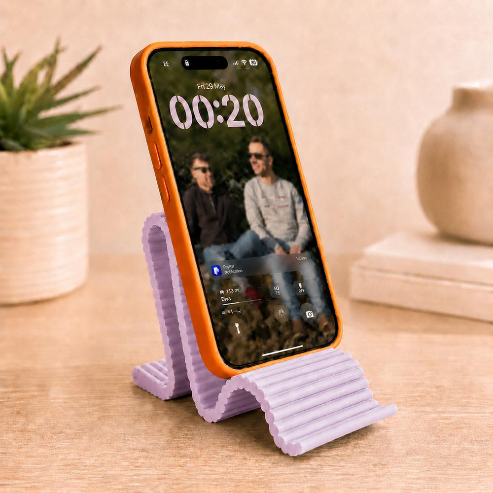 Phone Stand | Minimalist Desk Phone Holder | Modern Smartphone Stand for Office, Bedside or Nightstand