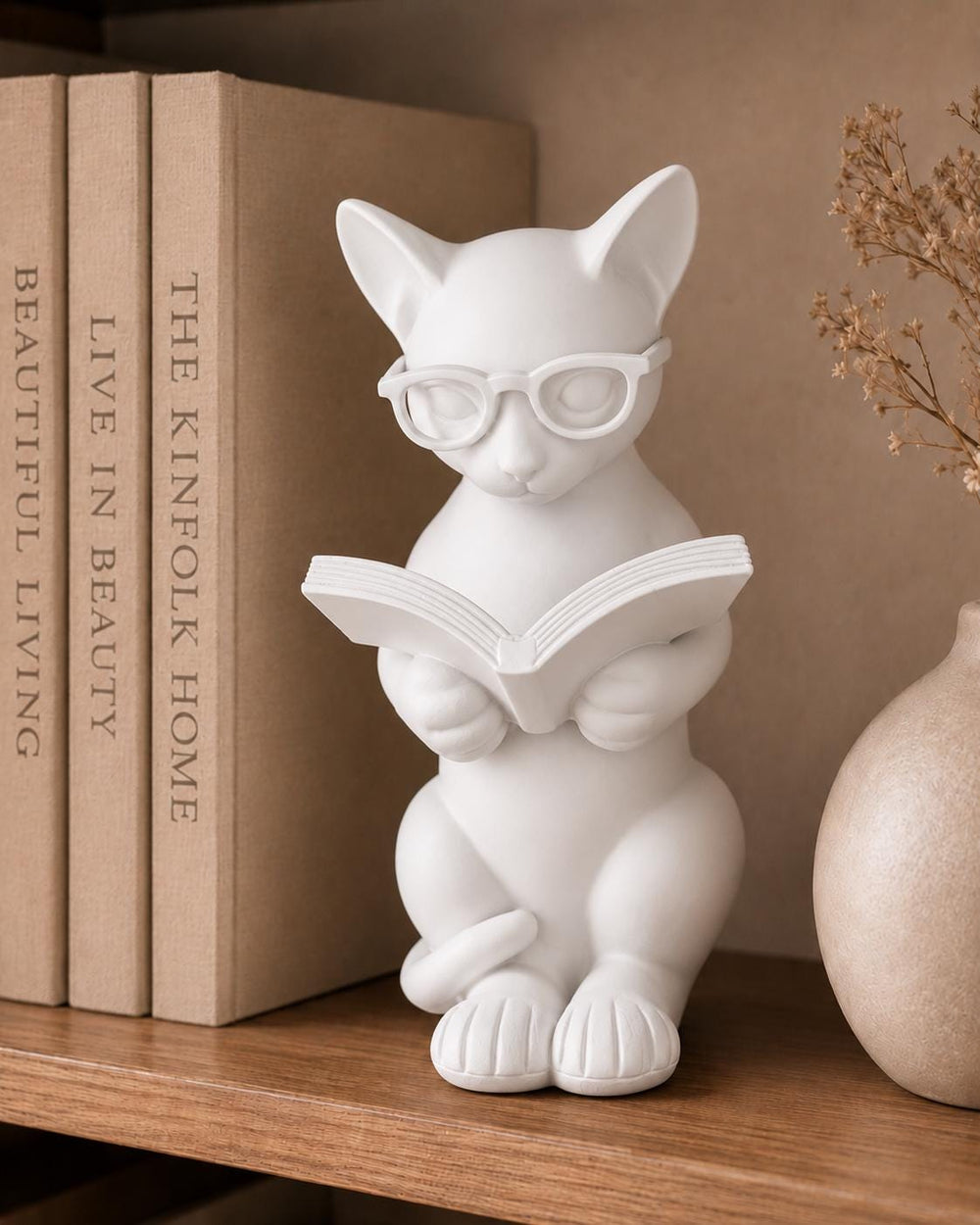 Book Lover Gift - Library Decor | Cat Lover Home Decor