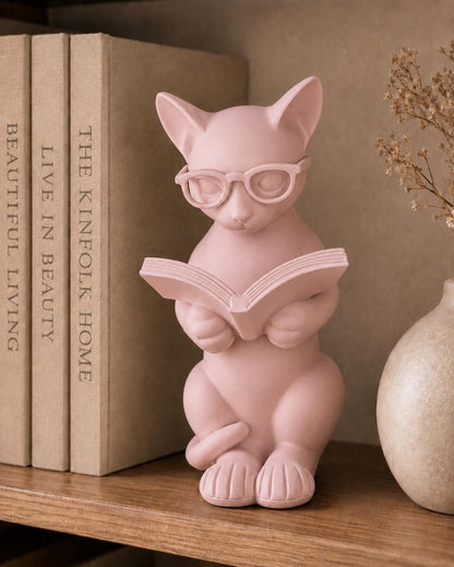 Book Lover Gift - Library Decor | Cat Lover Home Decor