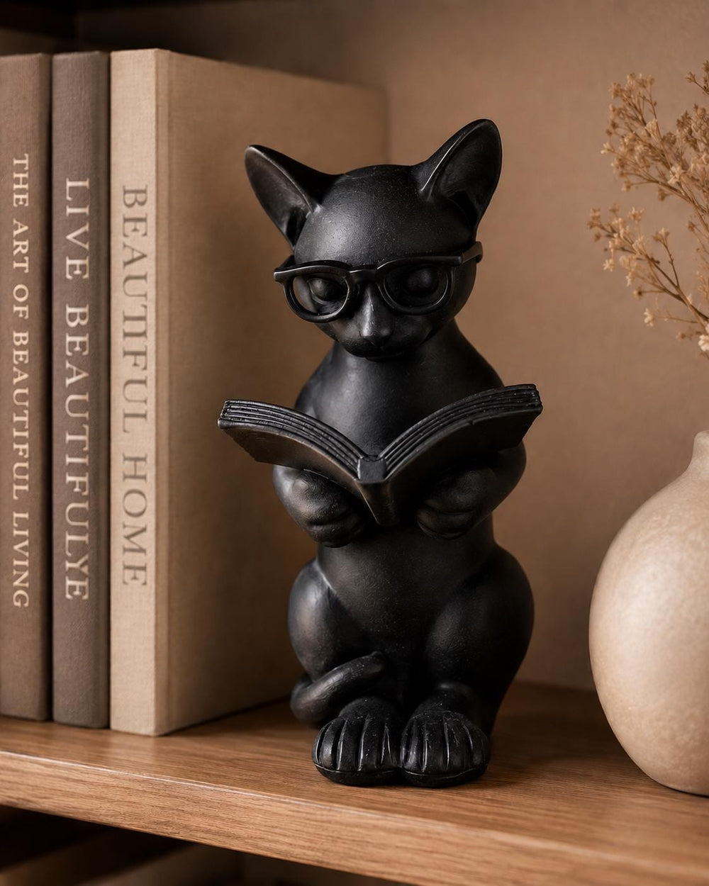 Book Lover Gift - Library Decor | Cat Lover Home Decor