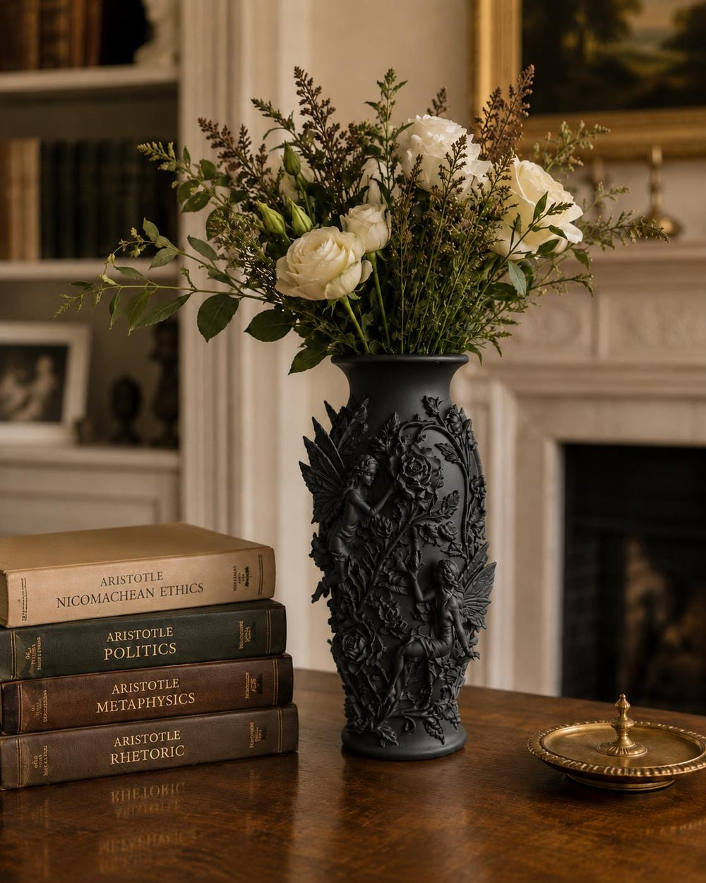 Angel Flower Vase | Neutral Summer Flower Arrangement | Roman Inspired | Romantic Home Decor Gift