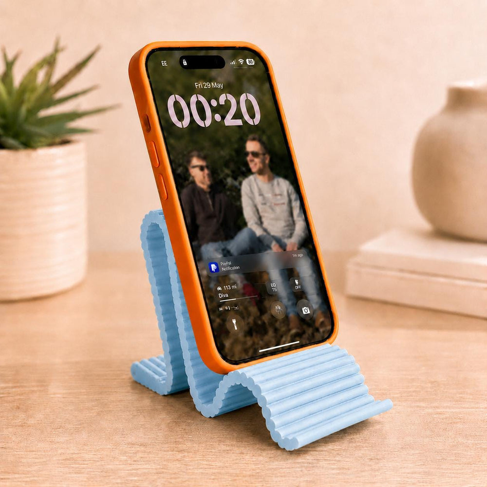 Phone Stand | Minimalist Desk Phone Holder | Modern Smartphone Stand for Office, Bedside or Nightstand