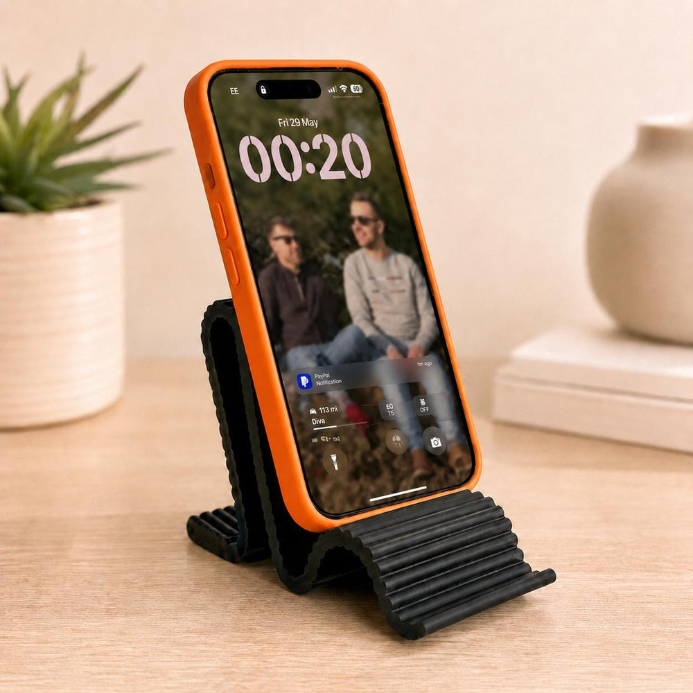 Phone Stand | Minimalist Desk Phone Holder | Modern Smartphone Stand for Office, Bedside or Nightstand