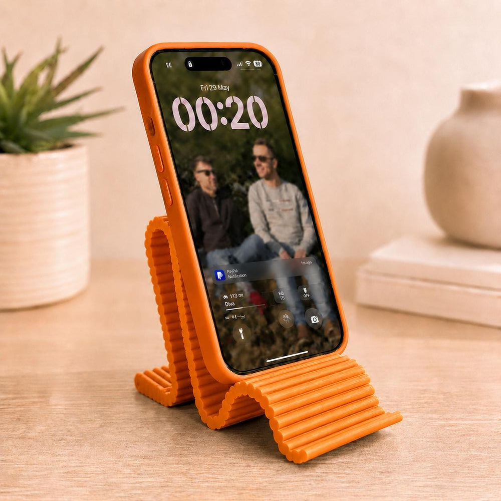 Phone Stand | Minimalist Desk Phone Holder | Modern Smartphone Stand for Office, Bedside or Nightstand