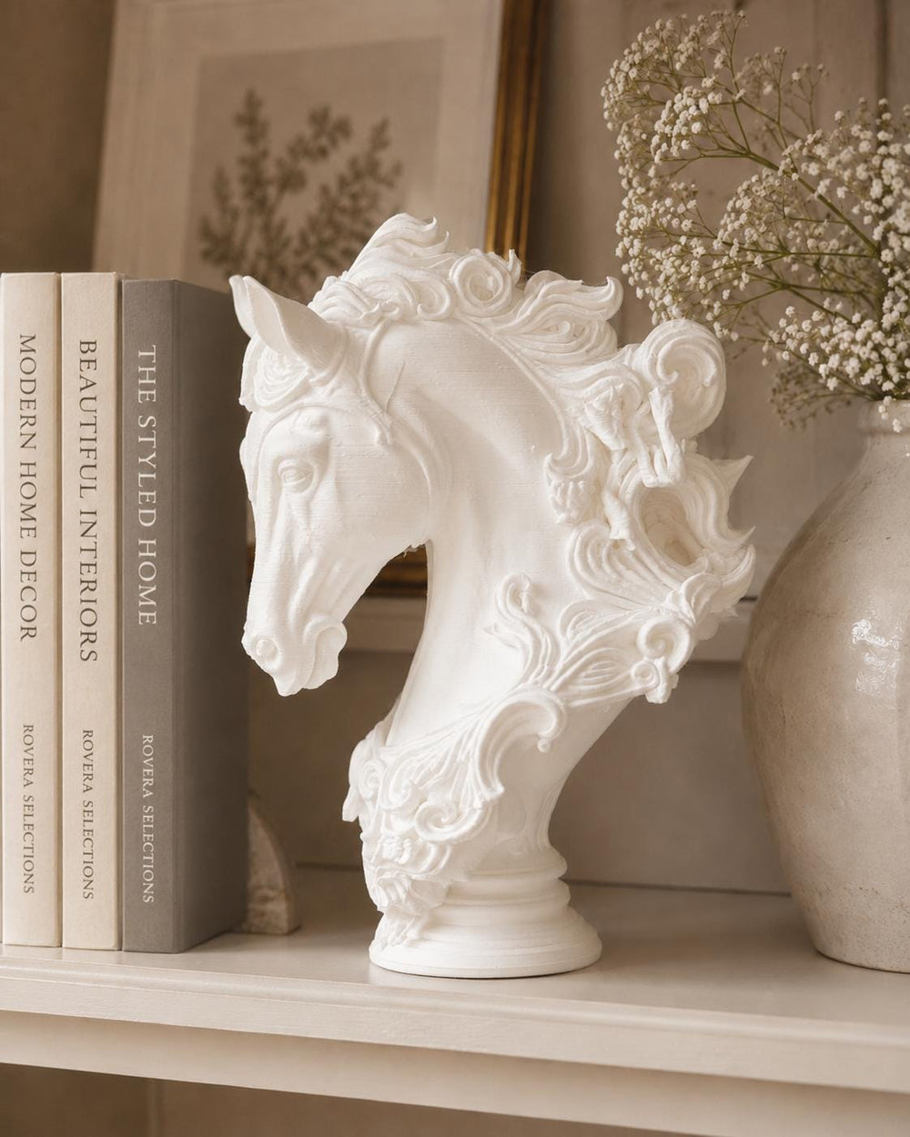 Mystical Horse Figurine | Elegant Home Decor | Fantasy Shelf Decor | Greek Legends Inspired | Housewarming Gift