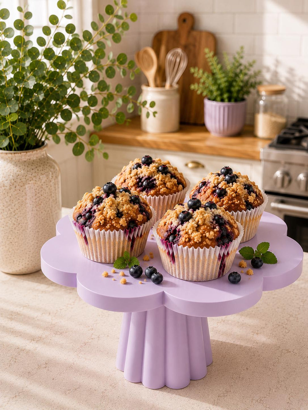 Flower Cake Stand | Decorative Dessert Display | Table Centrepiece | Housewarming Gift