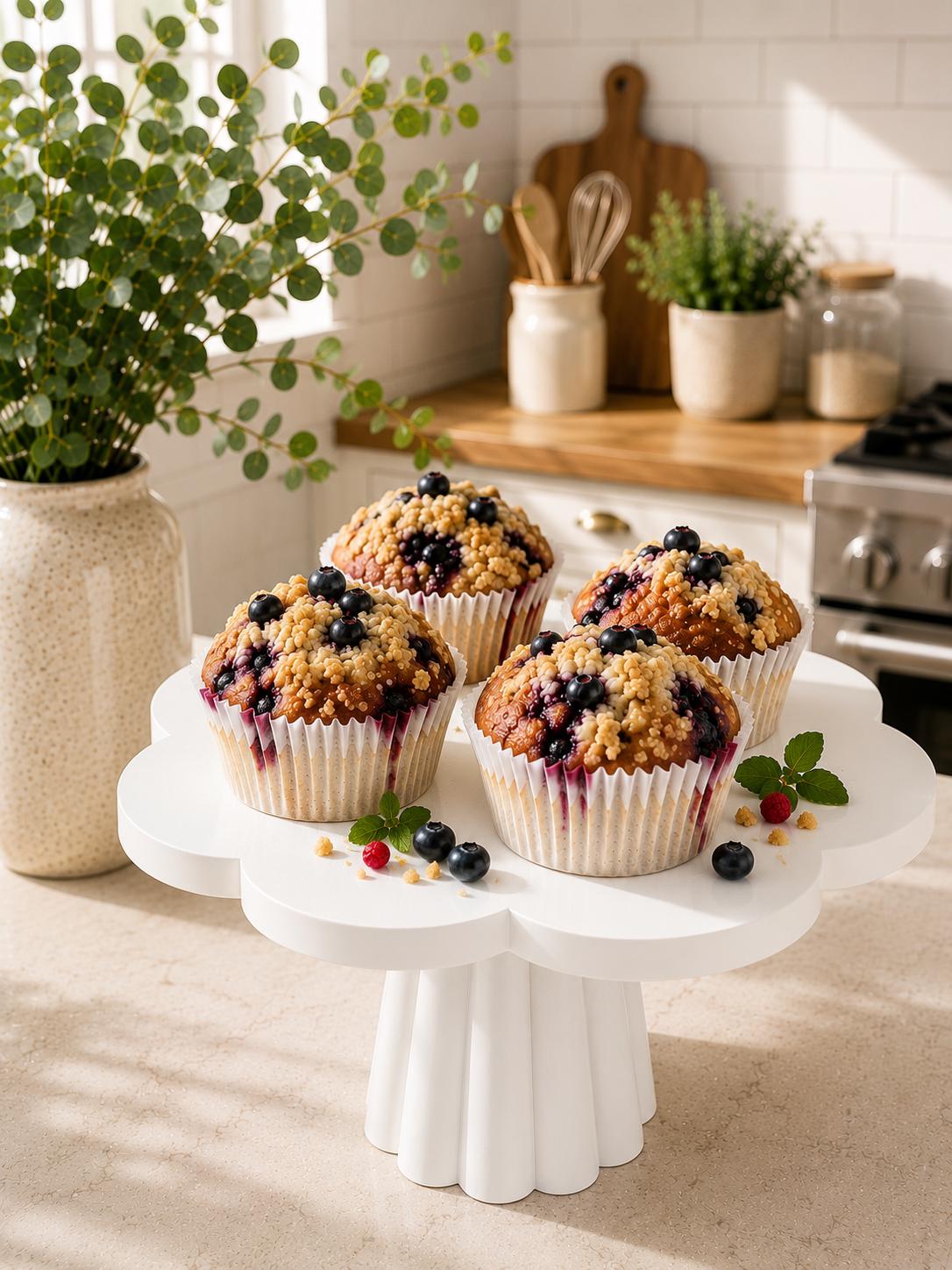 Flower Cake Stand | Decorative Dessert Display | Table Centrepiece | Housewarming Gift