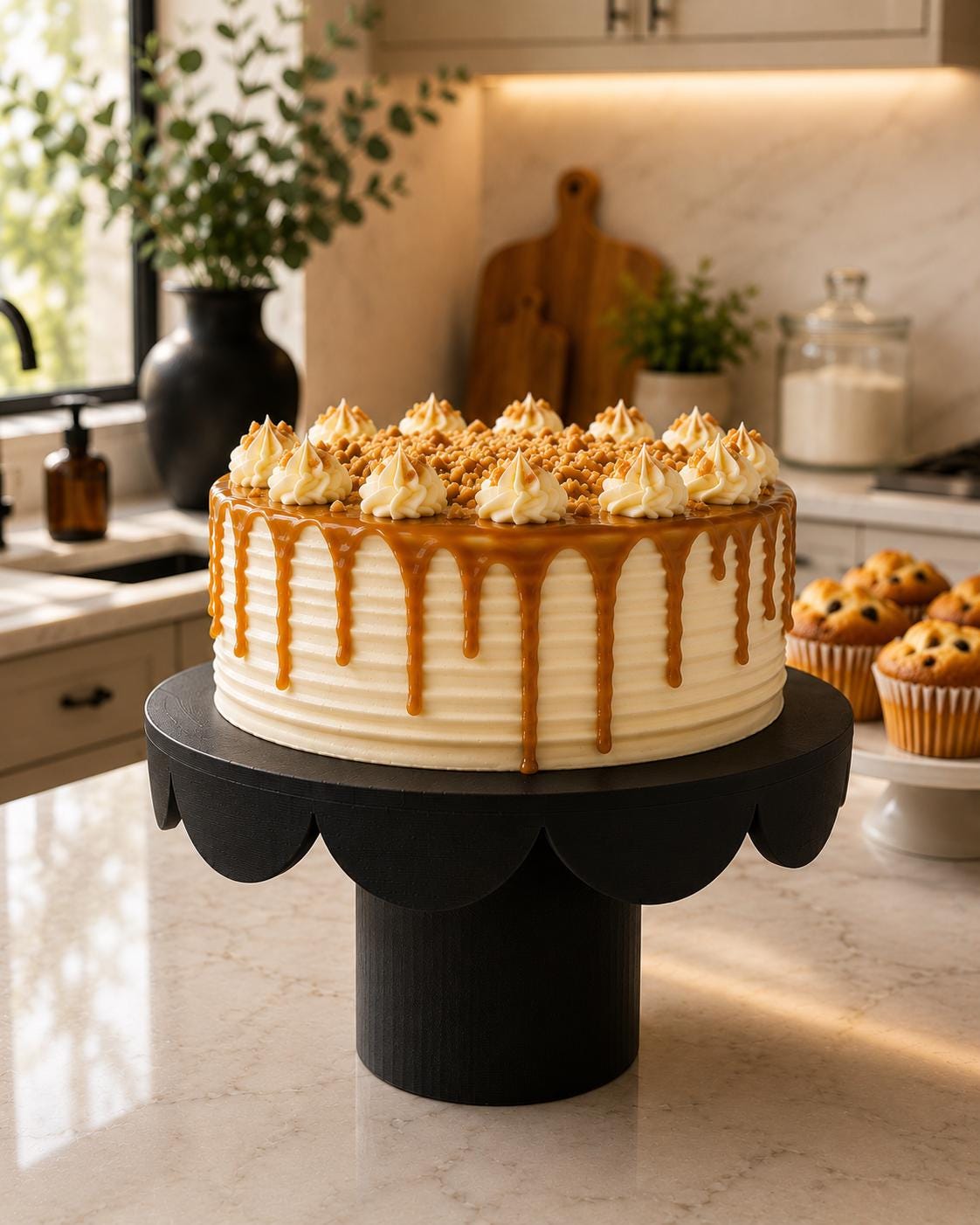 Cake Stand Pedestal | Elegant Dessert Display for Cakes, Cupcakes and Parties | Wedding & Birthday Table Decor