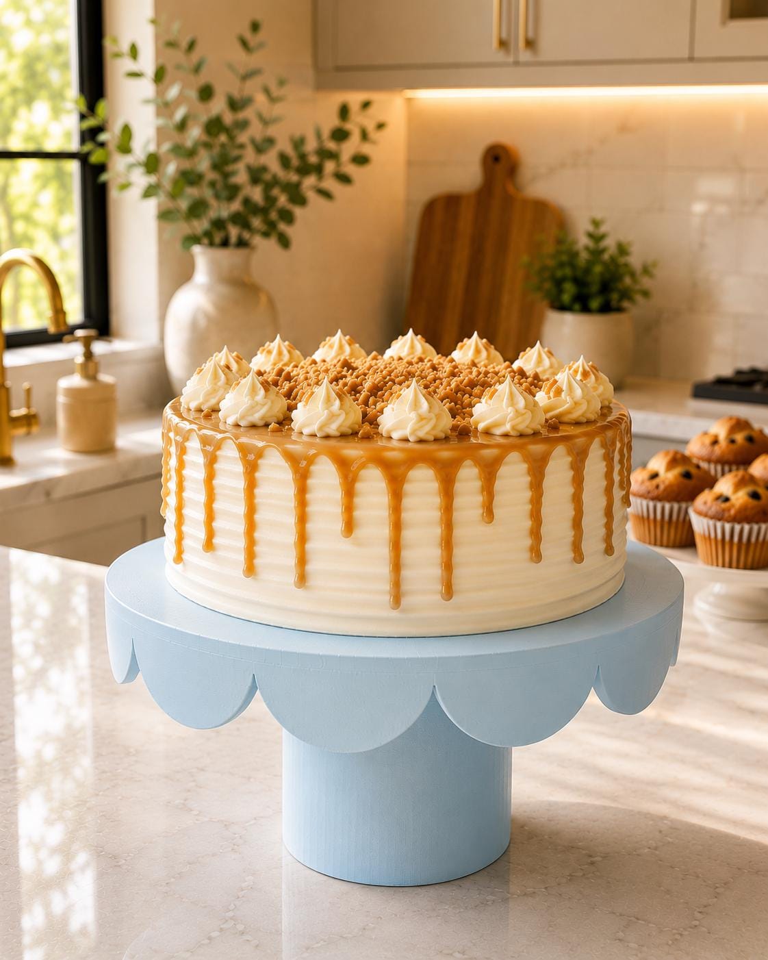 Cake Stand Pedestal | Elegant Dessert Display for Cakes, Cupcakes and Parties | Wedding & Birthday Table Decor