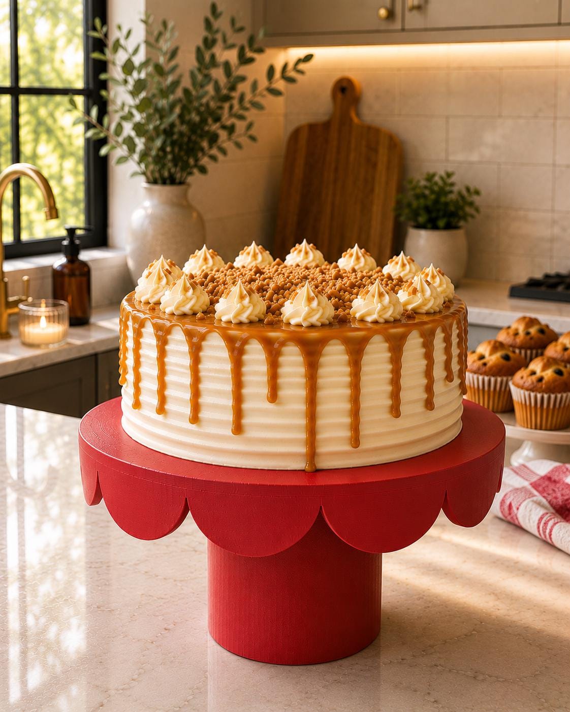 Cake Stand Pedestal | Elegant Dessert Display for Cakes, Cupcakes and Parties | Wedding & Birthday Table Decor