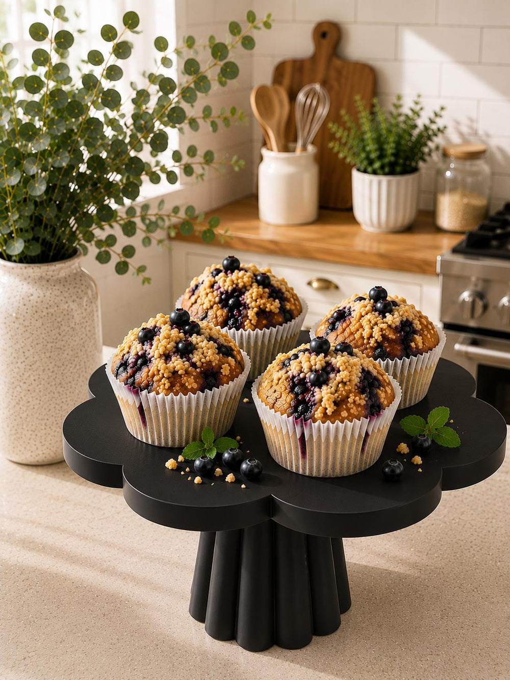 Flower Cake Stand | Decorative Dessert Display | Table Centrepiece | Housewarming Gift