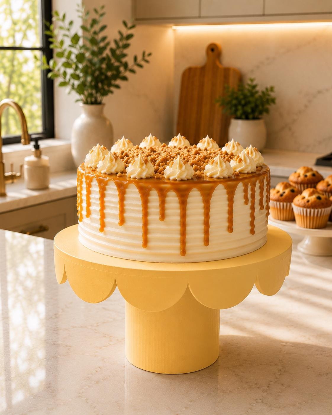 Cake Stand Pedestal | Elegant Dessert Display for Cakes, Cupcakes and Parties | Wedding & Birthday Table Decor