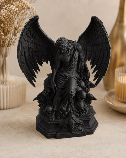 Dark Angel Statue | Fallen Angel Sculpture | Halloween Home Decor | Gothic Figurine