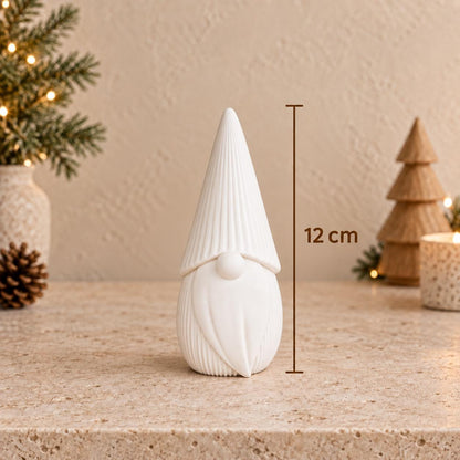 Christmas Gnome Decoration | Ribbed Gonk Ornament | Minimalist Neutral Winter Shelf Decor | Home Gift