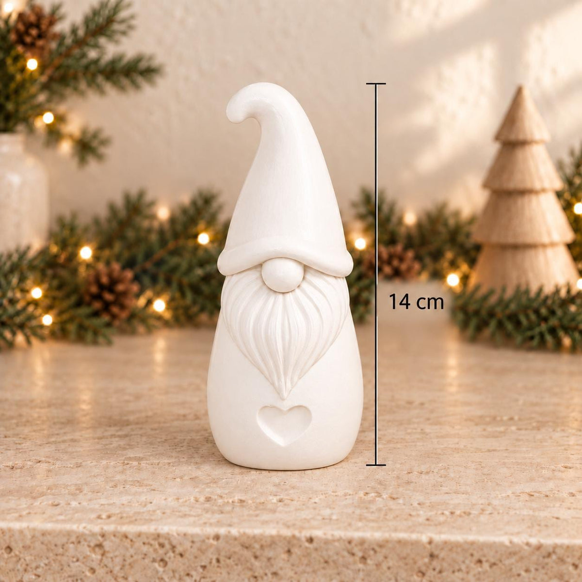 Heart Christmas Gnome Decoration | Gonk Ornament | Minimalist Winter Shelf Decor | Family Secret Santa Gift