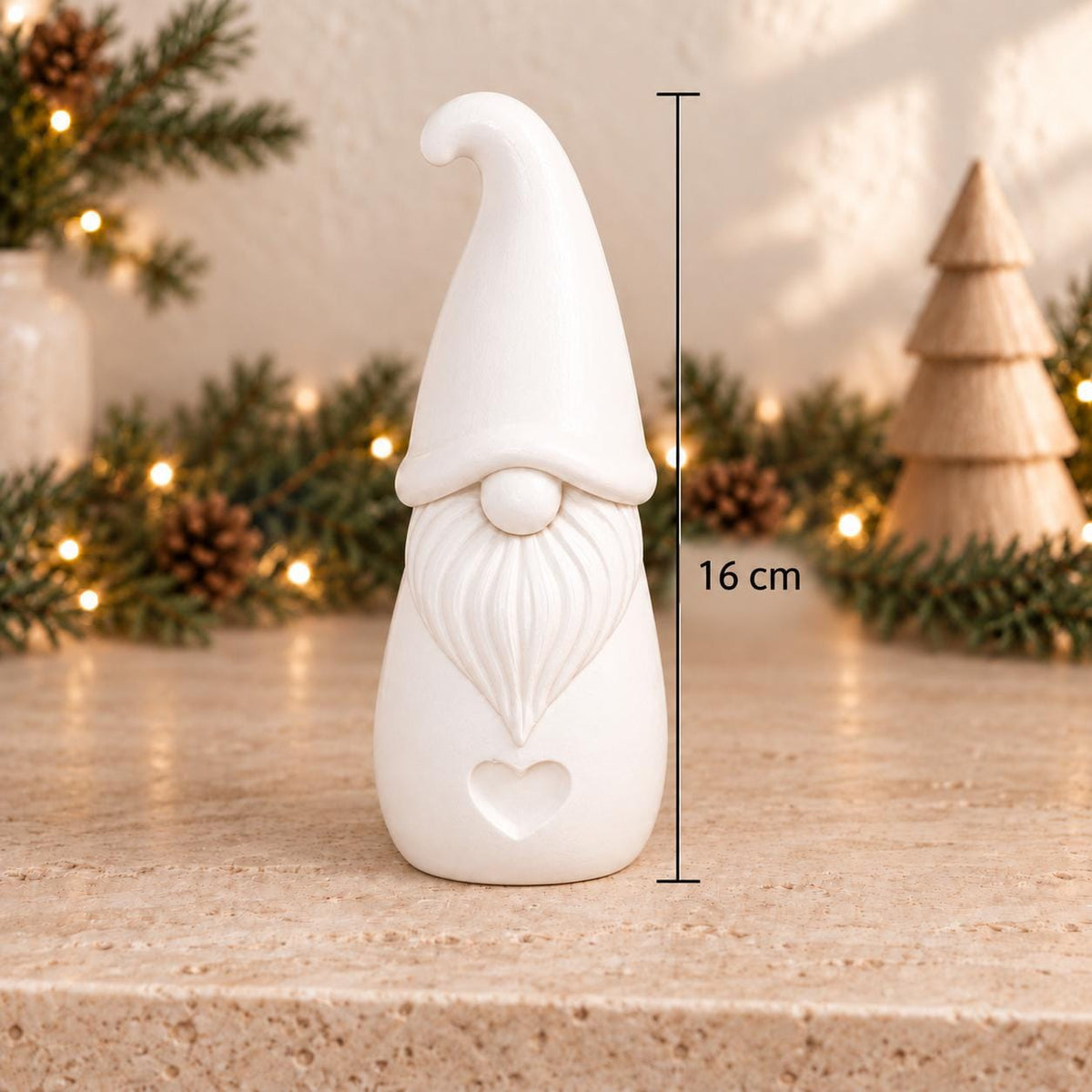 Heart Christmas Gnome Decoration | Gonk Ornament | Minimalist Winter Shelf Decor | Family Secret Santa Gift