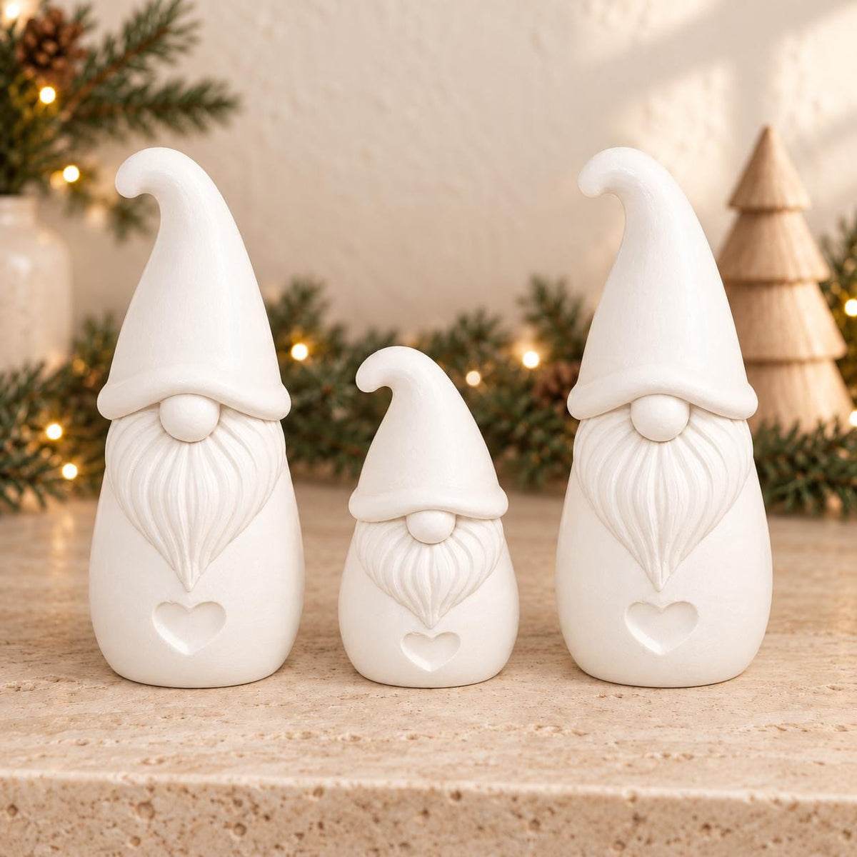 Heart Christmas Gnome Decoration | Gonk Ornament | Minimalist Winter Shelf Decor | Family Secret Santa Gift