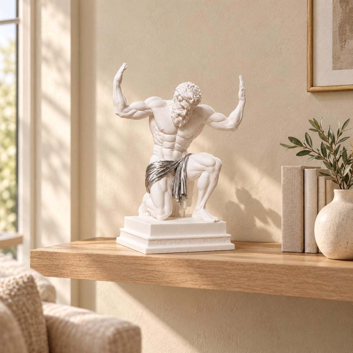 Atlas Greek Mythology Sculpture | Classical Home Decor | Abstract Sculpture | Housewarming Gift
