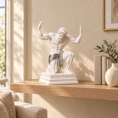 Atlas Greek Mythology Sculpture | Classical Home Decor | Abstract Sculpture | Housewarming Gift