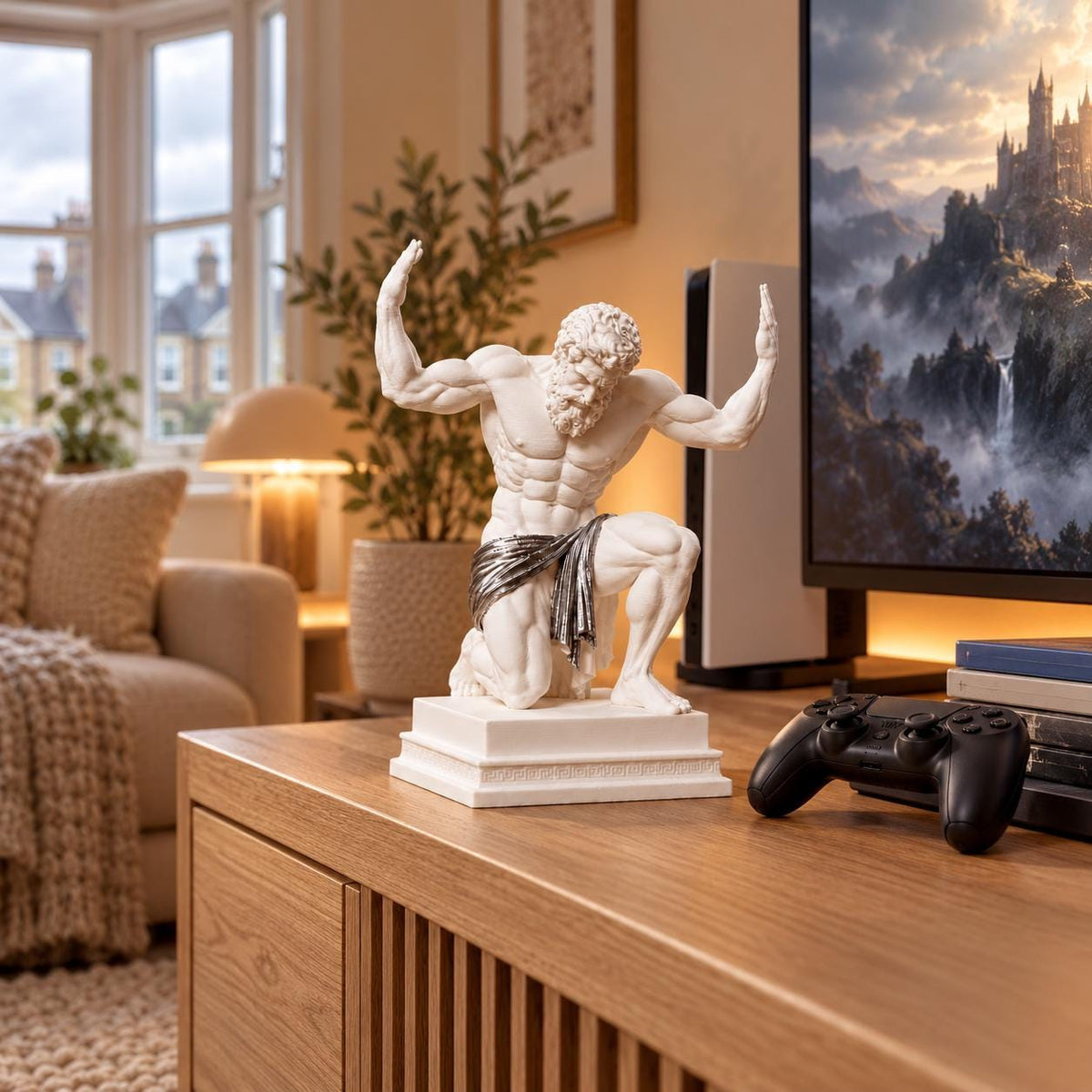 Atlas Greek Mythology Sculpture | Classical Home Decor | Abstract Sculpture | Housewarming Gift