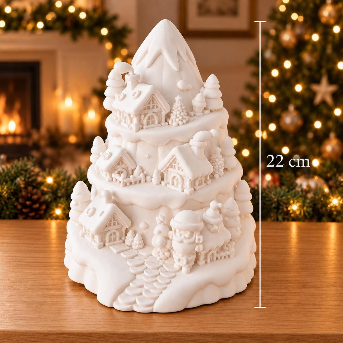 Christmas Village Tree Lamp | Christmas Decoration | Home Decor | Christmas and Secret Santa Gift
