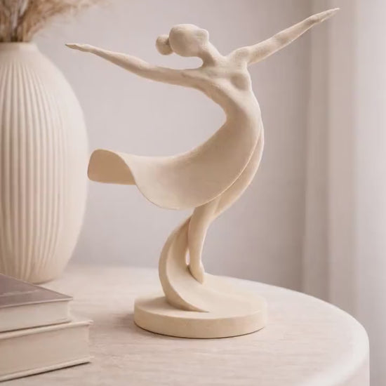 Modern Ballerina Sculpture | Elegant Ballet Dancer Statue | Minimalist Home Decor | Scandinavian Shelf Accent | Gift