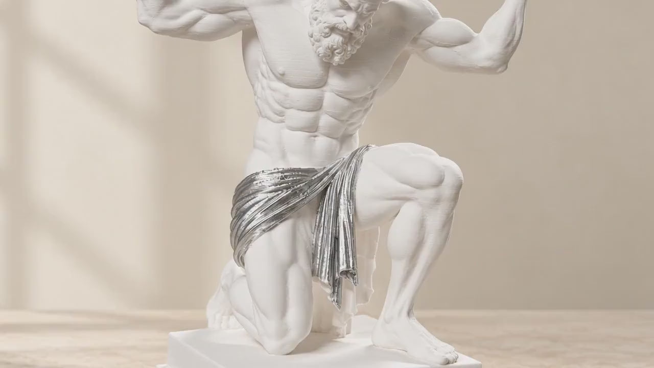 Atlas Greek Mythology Sculpture | Classical Home Decor | Abstract Sculpture | Housewarming Gift