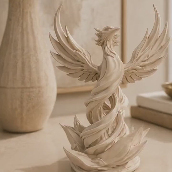 Phoenix Statue | Mythical Bird Figurine | Fantasy Home Decor | Statement Shelf Decor | Housewarming Gift