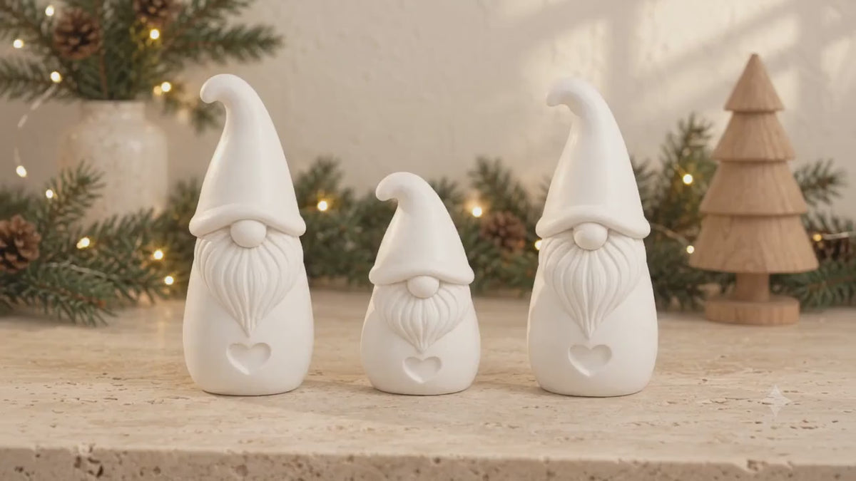 Heart Christmas Gnome Decoration | Gonk Ornament | Minimalist Winter Shelf Decor | Family Secret Santa Gift