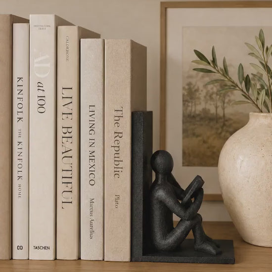 Bookend | Minimalist Bookshelf Decor | Modern Book Lover Gift | Sculptural Book Holder | Home Library Accent