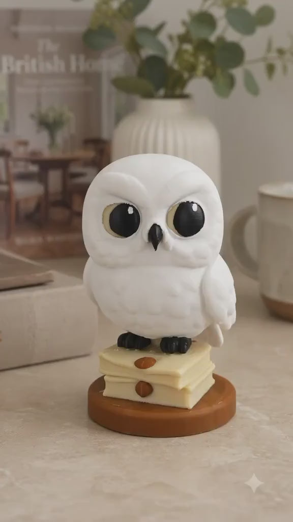 Owl on Books Statue | Book Lover Shelf Decor | Library Gift for Book Lovers